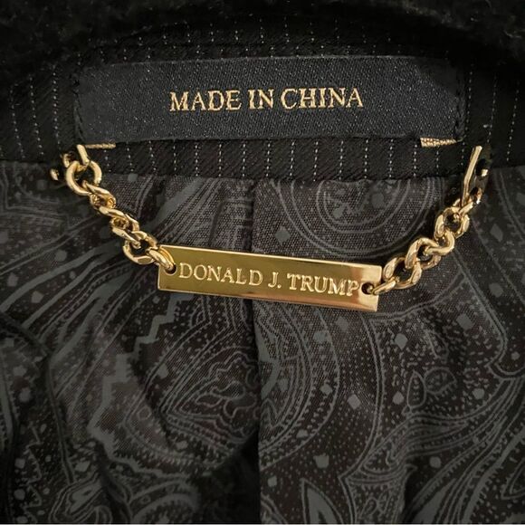 Donald J Trump Men’s Pin Striped Wool Suit Jacket Only - Picture 2 of 6